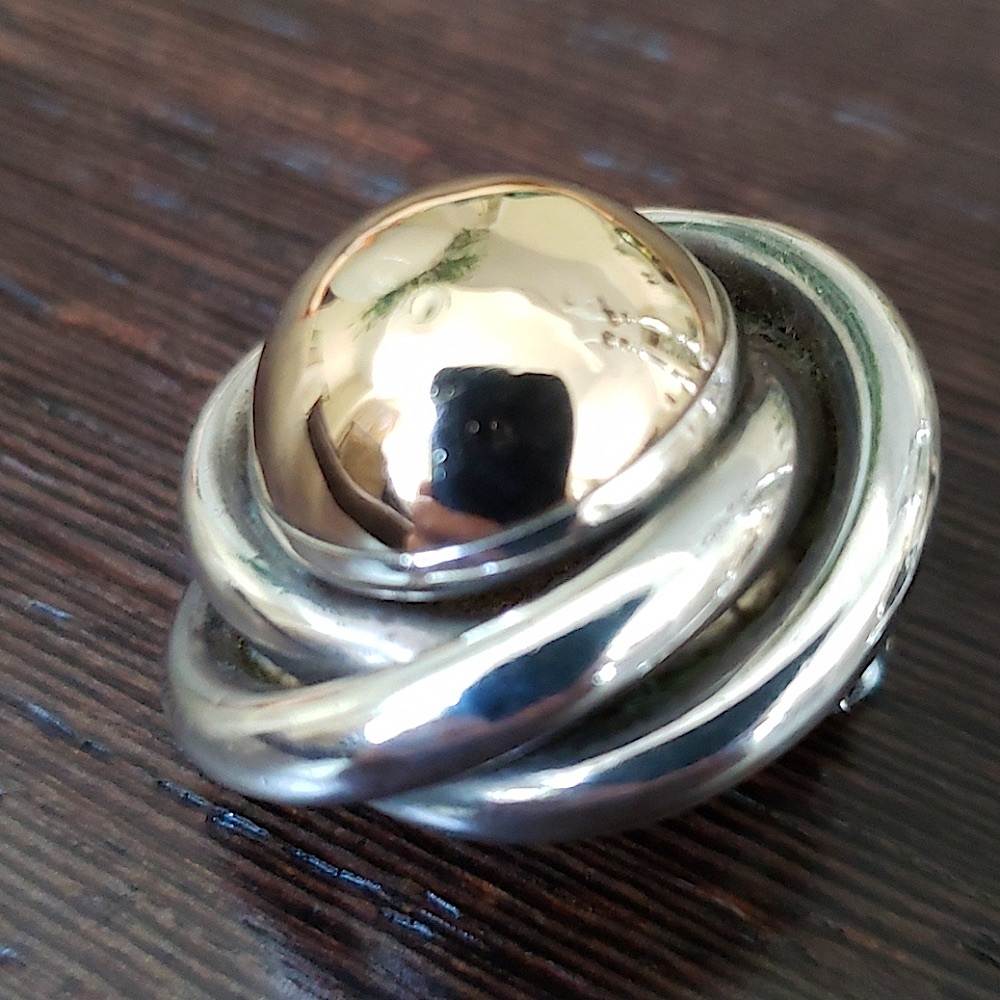 VTG PBD Love knot 14k Gold and Sterling earrings - Picture 6 of 8